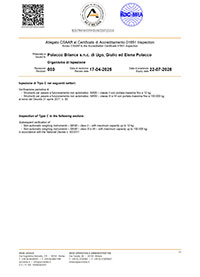 Allegato CSAAR al Certificato di Accreditamento 01651 Inspection